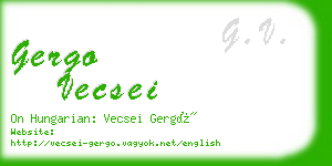 gergo vecsei business card